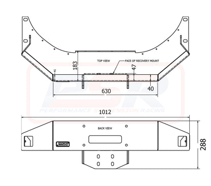 PSRPAT-127-KIT PSR Nissan Patrol GQ-GU Coil Cab Ute Rear Winch Cradle | Genuine PSR Recovery Gear