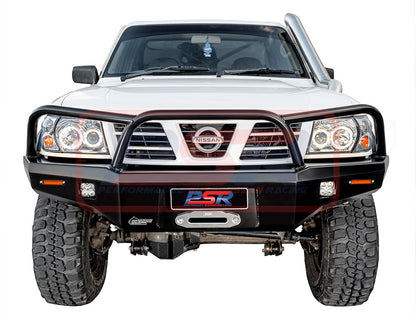 PSRPAT-144-KIT PSR Ambush Nissan Patrol GU Series 1-2-3 Ambush Triple Hoop (Angry Eye) Bullbar | Genuine PSR Ambush Bull Bar