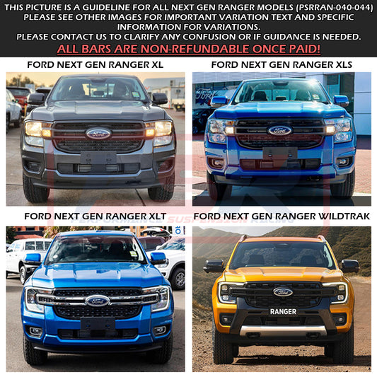 PSRRAN-042-KIT PSR Ambush Ford Ranger Next Gen Ambush Pre-Runner Hoop Bullbar | Genuine PSR Ambush Bull Bar - photo 2 of 11