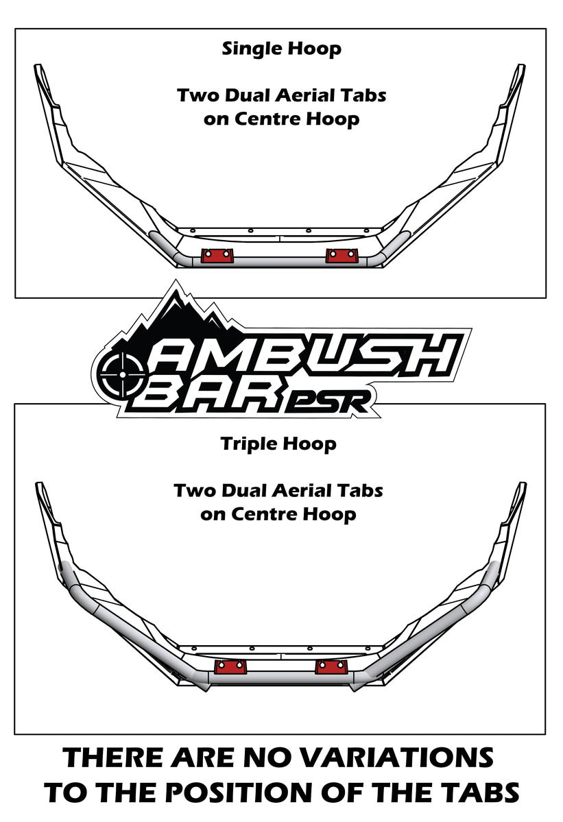 PSRRAN-043-KIT PSR Ambush Ford Ranger Next Gen Ambush Single Hoop Bullbar | Genuine PSR Ambush Bull Bar