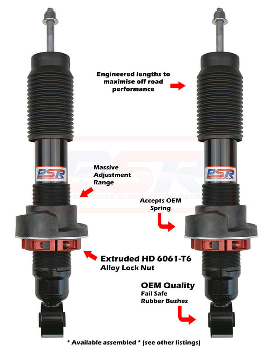 PSRSH-TTG-0201-PR Nissan Navara D40 / NP300 / Pathfinder R51 PSR TTG Front 2-3" Adjustable Shock Absorber - PAIR | Genuine PSR TTG Lift Kit