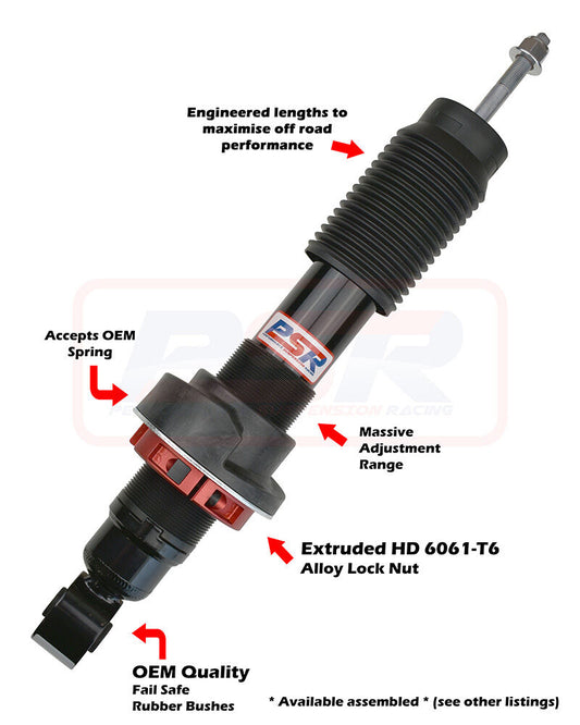PSRSH-TTG-0201 Nissan Navara D40 / NP300 / Pathfinder R51 PSR TTG Front 2-3" Adjustable Shock Absorber | Genuine PSR TTG Lift Kit
