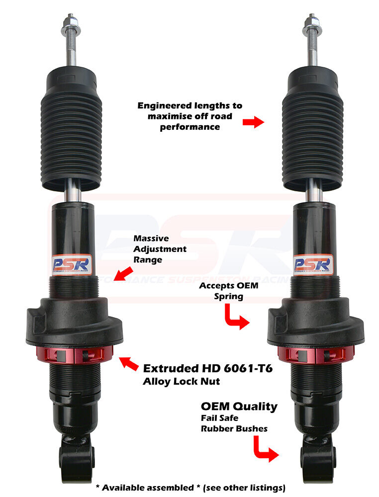 PSRSH-TTG-0202-PR Nissan Navara D40 / NP300 / Pathfinder R51 PSR TTG Front 2-5" Adjustable Shock Absorber - PAIR | Genuine PSR TTG Shock Absorber