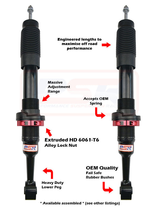 PSRSH-TTG-0703-PR PSR TTG Toyota Front Adjustable Shock Absorber - PAIR | Genuine PSR TTG Shock Absorber
