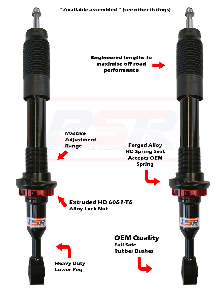 PSRSH-TTG-0801-PR Toyota Landcruiser 200 Series PSR TTG Front Shock Absorber - PAIR | Genuine PSR TTG Lift Kit