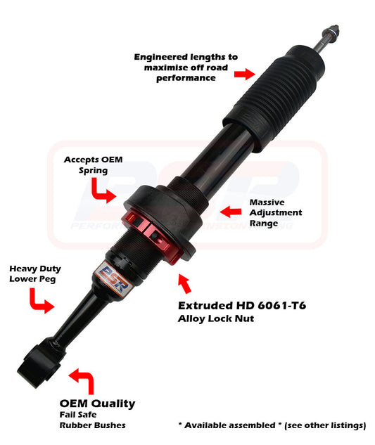 PSRSH-TTG-1501 Mazda BT-50 / Ford Ranger PX PSR TTG Front 2-5" Adjustable Shock Absorber | Genuine PSR TTG Shock Absorber