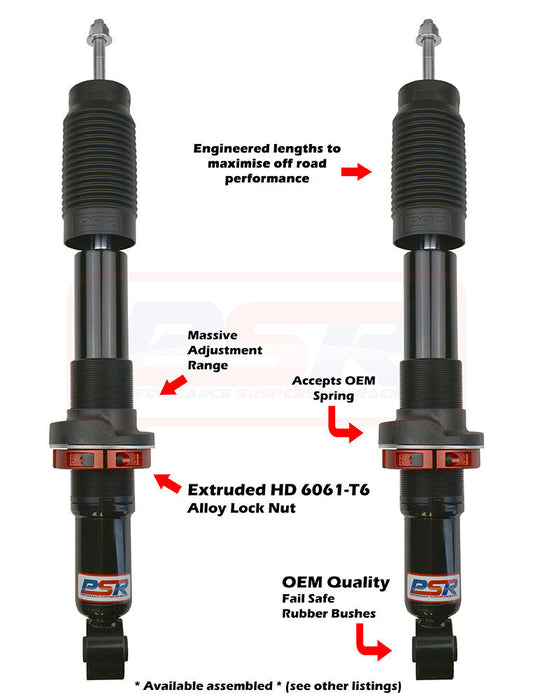 PSRSH-TTG-1701-PR Holden RG Colorado / Isuzu D-MAX 1-2-3-4 / Mazda BT-50 TF 2021-On PSR TTG 2-4" Front Adjustable Shock Absorber - PAIR | Genuine PSR TTG Shock Absorber