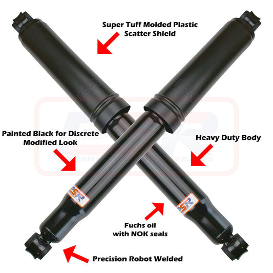 PSRSH-TTG-2301-PR PSR TTG Rear Shock Absorber 570mm Open Small Eye 16mm Bush Ends - PAIR | Genuine PSR TTG Shock Absorber