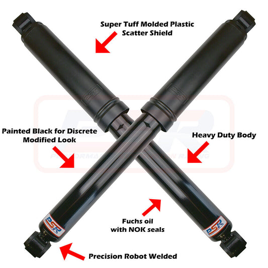 PSRSH-TTG-2306-PR PSR TTG Rear Shock Absorber 670mm Open Large Eye 19mm Bush Ends - PAIR | Genuine PSR TTG Shock Absorber