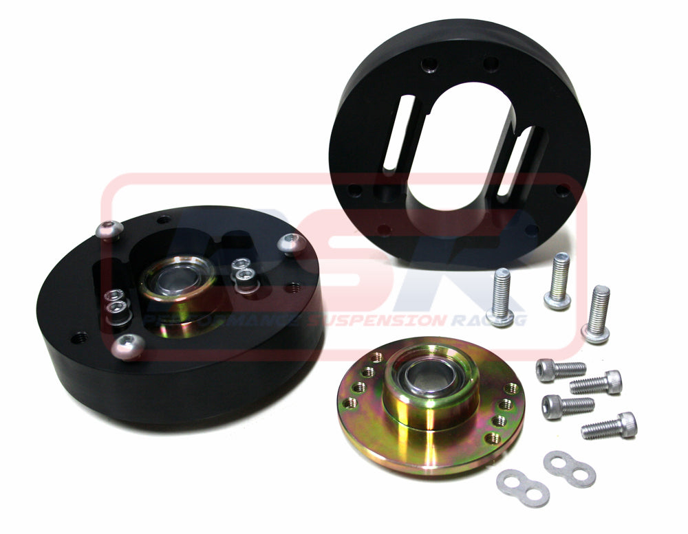 PSRSM-009-BLACK PSR Mazda R100-1200-1300 Camber / Castor Adjustable Pillowball Strut Mount Black | Genuine PSR Suspension Component