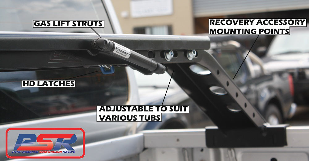 PSRUNI-090-KIT Baja Roof Top Tent Complete Tilt Tub Rack System (Full Kit Baja Style Tub Rack) - PSRUNI-090 | Genuine PSR 4X4 Accessory