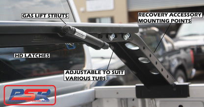 PSRUNI-090-KIT Baja Roof Top Tent Complete Tilt Tub Rack System (Full Kit Baja Style Tub Rack) - PSRUNI-090 | Genuine PSR 4X4 Accessory
