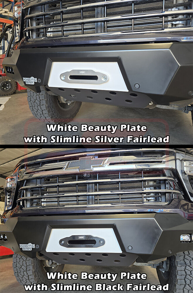 PSRUNI-160-WHITE PSR Khaos Khaos Bumper Beauty Plate 1 - White | Genuine PSR Khaos Bull Bar