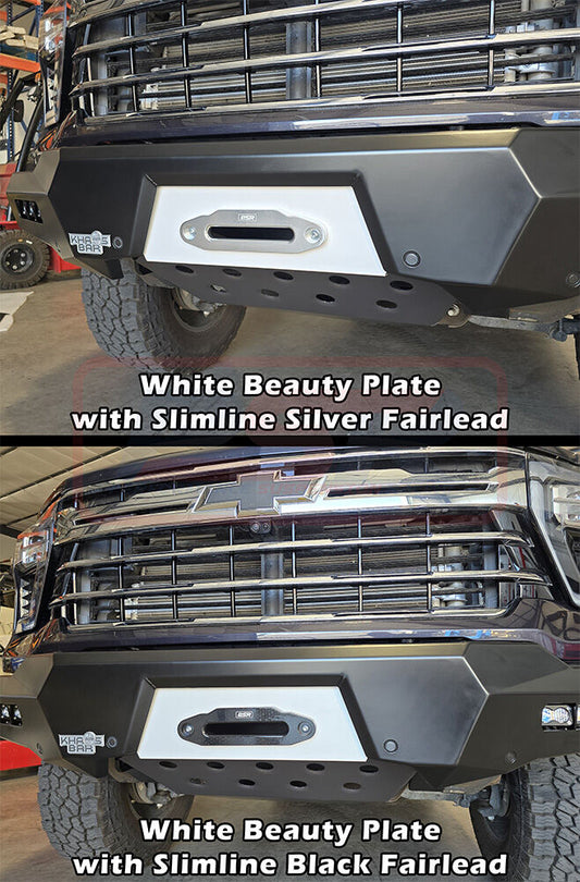 PSRUNI-160-WHITE PSR Khaos Khaos Bumper Beauty Plate 1 - White | Genuine PSR Khaos Bull Bar