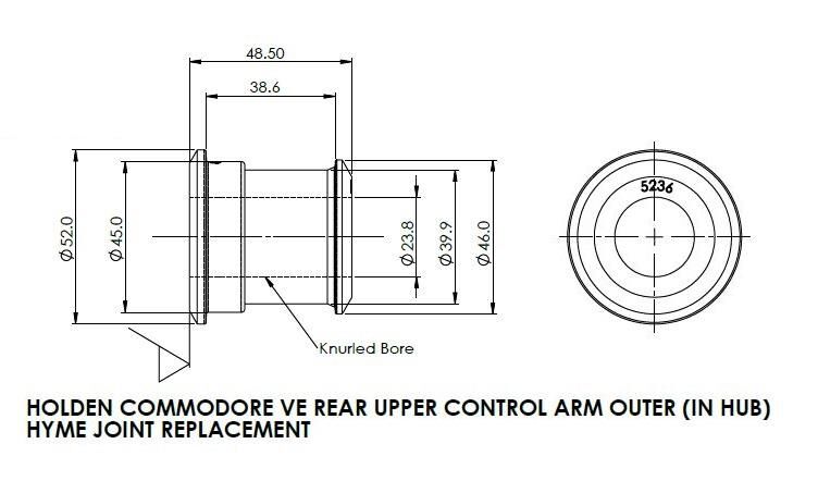 SPF5236K SuperPro Rear Upper Outer Control Arm Bush Kit to suit Holden Commodore VE & VF (Hyme Joint Replacement) | Genuine SuperPro Suspension Component - photo 4 of 4