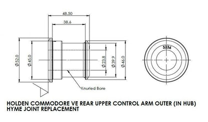 SPF5236K SuperPro Rear Upper Outer Control Arm Bush Kit to suit Holden Commodore VE & VF (Hyme Joint Replacement) | Genuine SuperPro Suspension Component - photo 4 of 4