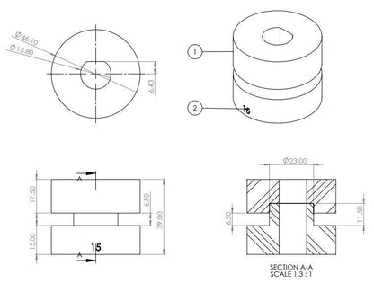 SPF5488K SuperPro Front Shock Absorber Upper Bush Mount Kit to suit Toyota LC 300 Series | Genuine SuperPro Suspension Component - photo 4 of 4