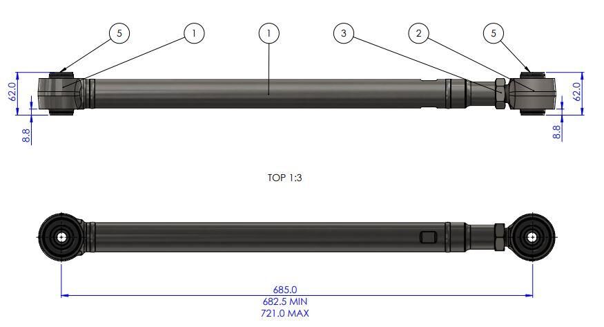 TRC1139 SuperPro Rear Adjustable Lower Trailing Arm Kit to suit Toyota Land Cruiser 200 Series 2007-2021 & 300 Series 2021-on | Genuine SuperPro Suspension Component - photo 4 of 4