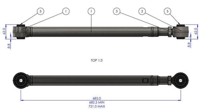 TRC1139 SuperPro Rear Adjustable Lower Trailing Arm Kit to suit Toyota Land Cruiser 200 Series 2007-2021 & 300 Series 2021-on | Genuine SuperPro Suspension Component - photo 4 of 4