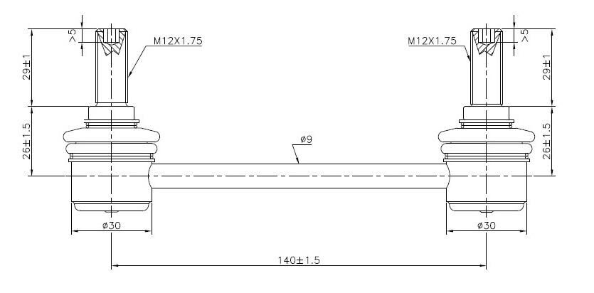 TRC4046 SuperPro Rear Sway Bar Link to suit Volvo | Genuine SuperPro Suspension Component - photo 2 of 2