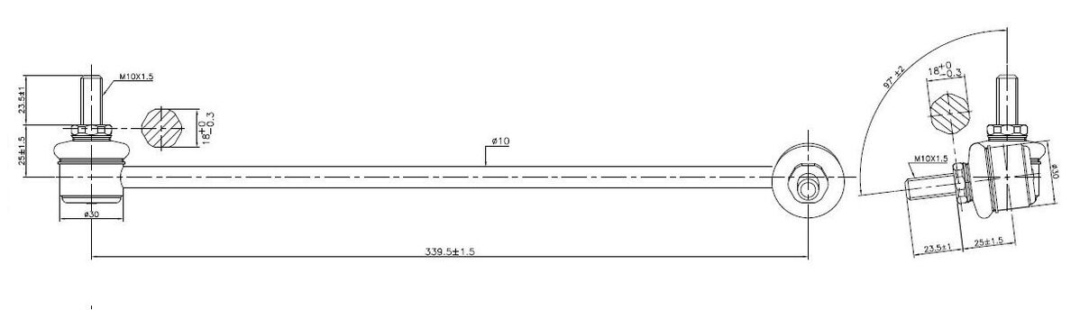 TRC4059L SuperPro Front Left Sway Bar Link to suit BMW 3 Series & X1 | Genuine SuperPro Suspension Component - photo 2 of 2