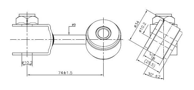 TRC4066R SuperPro Front Right Sway Bar Link to suit Toyota Hiace | Genuine SuperPro Suspension Component - photo 2 of 2
