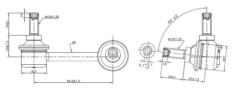 TRC4068L SuperPro Rear Left Sway Bar Link to suit Honda CR-V RE & RM | Genuine SuperPro Suspension Component - photo 2 of 2