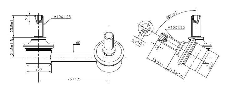 TRC4070R SuperPro Rear Right Sway Bar Link to suit Honda Civic FD, FA, FG & FB | Genuine SuperPro Suspension Component - photo 2 of 2