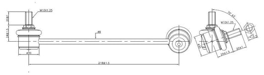 TRC4073R SuperPro Front Right Sway Bar Link to suit Kia Rio BC, DC | Genuine SuperPro Suspension Component - photo 2 of 2