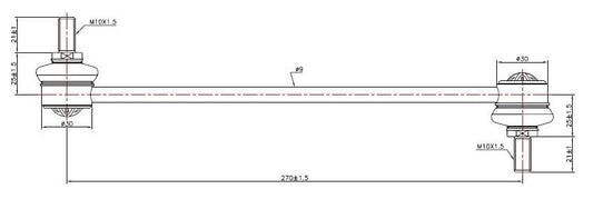 TRC4074 SuperPro Front Sway Bar Link to suit BMW 3 Series E46 & Z4 E85, E86 | Genuine SuperPro Suspension Component - photo 2 of 2
