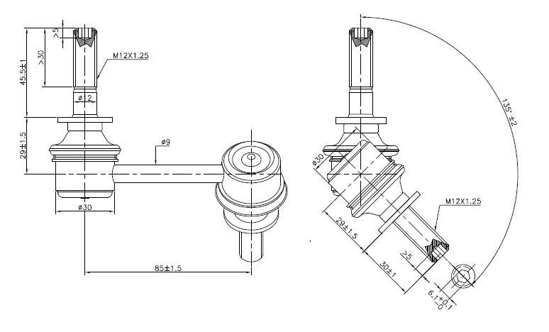 TRC4076L SuperPro Front Left Sway Bar Link to suit Lexus GS, IS & IS C | Genuine SuperPro Suspension Component - photo 2 of 2