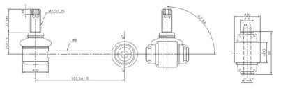 TRC4077 SuperPro Rear Sway Bar Link to suit Lexus GS, IS & IS C | Genuine SuperPro Suspension Component - photo 2 of 2
