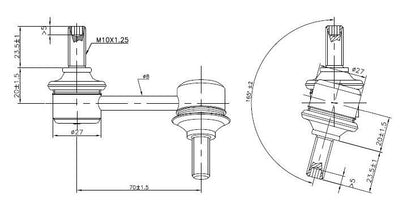 TRC4081R SuperPro Front Right Sway Bar Link to suit Honda Accord CL, CM | Genuine SuperPro Suspension Component - photo 2 of 2