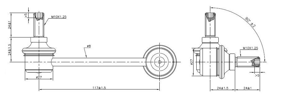 TRC4082R SuperPro Rear Right Sway Bar Link to suit Honda Accord 1997-on | Genuine SuperPro Suspension Component - photo 2 of 2