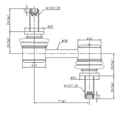 TRC4085 SuperPro Front Sway Bar Link to suit Subaru | Genuine SuperPro Suspension Component - photo 2 of 2