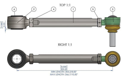 TRC4311 SuperPro Front Extended Heavy Duty Sway Bar Link with quick release to suit Jeep Wrangler JK | Genuine SuperPro Suspension Component - photo 4 of 4