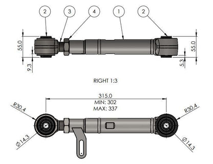 TRC498 SuperPro Rear Adjustable Upper Trailing Arm Kit to suit Toyota Prado 150 Series (non KDSS vehicles only), FJ Cruiser & GWM Tank 300 | Genuine SuperPro Suspension Component - photo 4 of 4