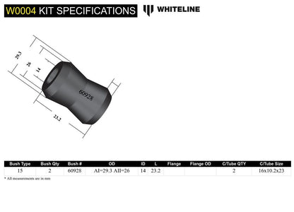 W0004 Whiteline Universal Sway Bar Link - S Style Single or Double Eye link Service Kit | Genuine Whiteline Suspension Component - photo 4 of 4