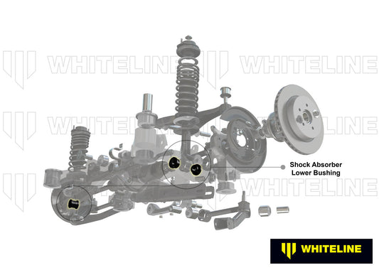 W0505 Whiteline Rear Shock Absorber - Lower Bushing Kit to Suit Subaru Impreza GE, GJ incl WRX, Liberty, XV | Genuine Whiteline Suspension Component - photo 2 of 5