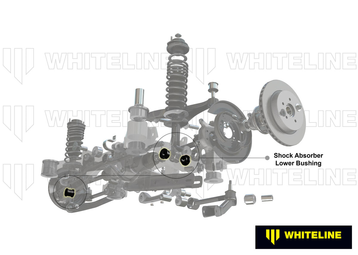 W0589 Whiteline Rear Shock Absorber - To Control Arm Bushing Kit to Suit Mitsubishi Lancer Evo 4 5 6 7 8 9 | Genuine Whiteline Suspension Component - photo 2 of 5