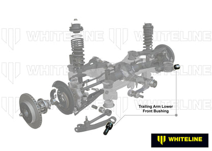 W0594 Whiteline Rear Trailing Arm Lower - Front Bushing Kit to Suit Mitsubishi Lancer Evo 4 5 6 7 8 9 | Genuine Whiteline Suspension Component - photo 2 of 5
