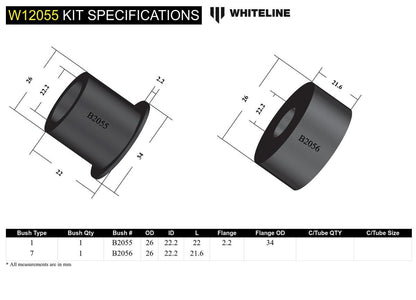 W12055 Whiteline Front Steering Idler Arm - Bushing Kit to Suit Mitsubishi Pajero and Triton | Genuine Whiteline Suspension Component - photo 5 of 5