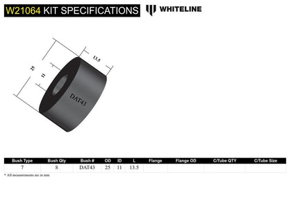 W21064 Whiteline Sway Bar Link - Bushing Kit to Suit Various Nissan Applications | Genuine Whiteline Suspension Component - photo 4 of 4