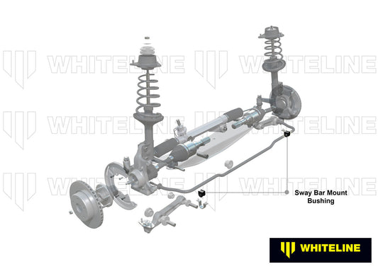 W21327 Whiteline Front Sway Bar Mount - Bushing Kit 21mm to Suit Mazda 323, 808, 929 and RX2-RX5 | Genuine Whiteline Suspension Component - photo 2 of 6