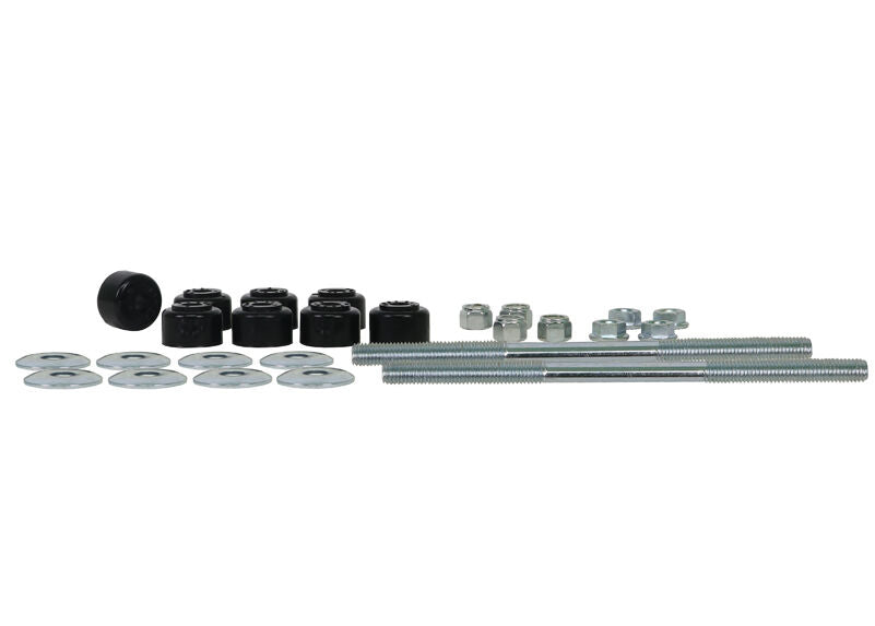 W21808S Whiteline Universal Sway Bar Link - Treaded Rod and Bushings style - 202mm With Bushings | Genuine Whiteline Suspension Component - photo 2 of 3
