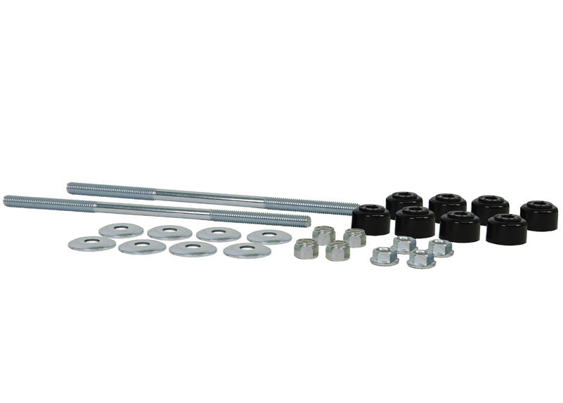 W21809S Whiteline Universal Sway Bar Link - Treaded Rod and Bushings style - 240mm With Bushings | Genuine Whiteline Suspension Component