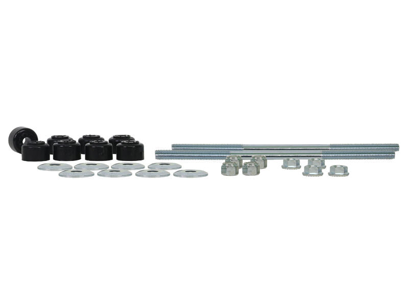 W21809S Whiteline Universal Sway Bar Link - Treaded Rod and Bushings style - 240mm With Bushings | Genuine Whiteline Suspension Component - photo 2 of 3