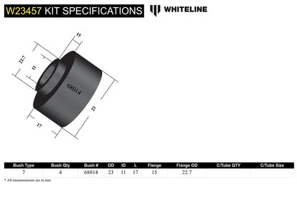 W23457 Whiteline Front Sway Bar Link - Upper Bushing Kit to Suit Jeep Cherokee XJ | Genuine Whiteline Suspension Component - photo 5 of 5