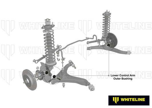 W61463 Whiteline Rear Control Arm Lower - Outer Bushing Kit to Suit Holden Barina, Suzuki Cultus and Swift | Genuine Whiteline Suspension Component - photo 2 of 5