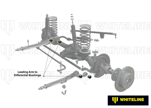W61608A Whiteline Rear Trailing Arm Lower - Rear Bushing Kit to Suit Mitsubishi Pajero NA-NL | Genuine Whiteline Suspension Component - photo 2 of 5
